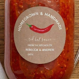 自家製&手作りクラフトホットソースメイソンジャー ラウンドシール