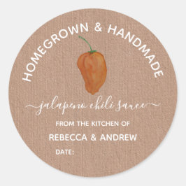 自家製＆手作り  ハラペーニョ チリソース 瓶詰 ラウンドシール