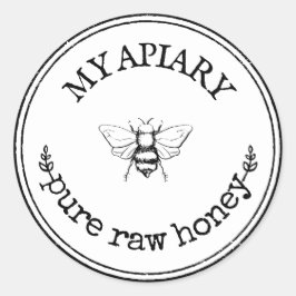 自家製（昆虫）マルハナバチファームハウスラウンドラベルステッカー ラウンドシール