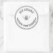 自家製(昆虫)マルハナバチファームハウスラウンドラベルステッカー ラウンドシール (バッグ)