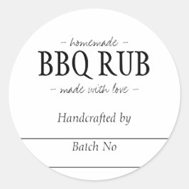 自家製BBQシーズニングスパイスミックス瓶 ラウンドシール