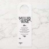 自家製DIYホリデーシックモダンホステスギフト ボトルネックタグ (正面)