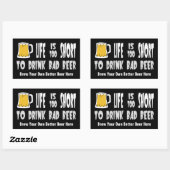 自家醸造または自分のビールを造る面白いステッカー 長方形シール (シート)