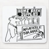 自家醸造ショップは膨らむバーメイドを持っている マウスパッド (正面)