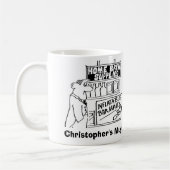 自家醸造ショップ膨張可能バーメイド。ビールを飲む人 コーヒーマグカップ (左)