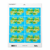 自家醸造タンデリオンワインラベルボトル ラベル (フルシート)