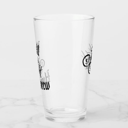 自家醸造バーウェアエレガントスクリプトモノグラムイニシャル タンブラーグラス (左)