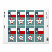 自家醸造ビールボトルラベルテキサス州スター ラベル (フルシート)