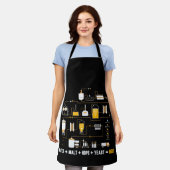 自家醸造ホップ酵母のビール製造サイクル図 エプロン (着用した状態)
