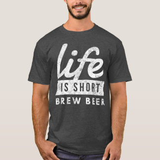 自家醸造ライフは短醸造用ビールおもしろい醸造主 Tシャツ