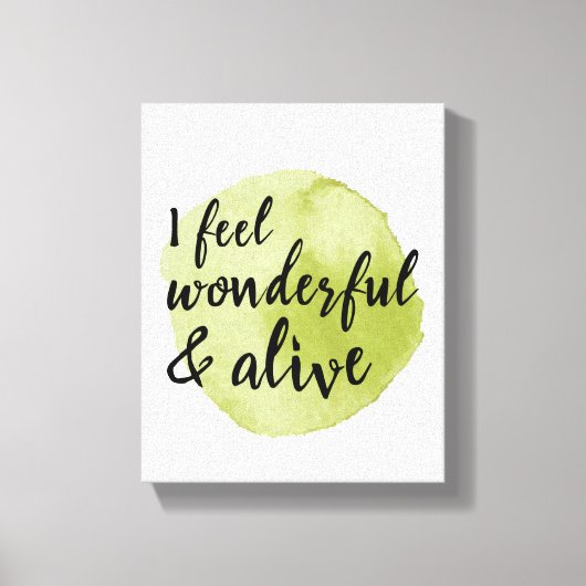 自己に前向き対する愛の言葉気に キャンバスプリント (正面)