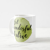 自己に前向き対する愛の言葉気に コーヒーマグカップ (正面左)