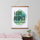 自己に対する自己の愛の気に肯定 吊り下げ型タペストリー (寝室)