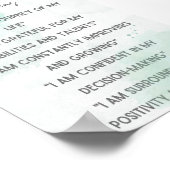 自己のための強力な肯定ウォールアート自信 ポスター (角)