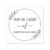 自己の図書室からの手名前をカスタムする セルフインキングスタンプ (デザイン)