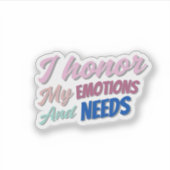 自己の愛と価値のステッカー シール (正面)