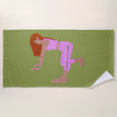 自己の愛は利己性ではない、やる気を起こさせる引用文 ビーチタオル (正面)