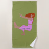 自己の愛は利己性ではない、やる気を起こさせる引用文 ビーチタオル (正面)