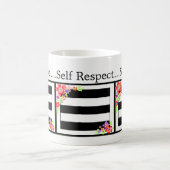 "自己の愛"ゴージャスなフローラモチベーションMug. コーヒーマグカップ (中央)