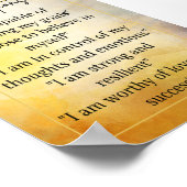 自己の自信とインスピレーションの確認 ポスター (角)