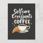 自己はク気にロワッサンとコーヒーカフェインのパテリー ポストカード (正面)