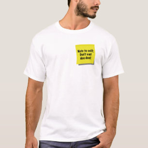 自己へのノートは、dooのdoo、粘着性があるノート、tを食べません tシャツ