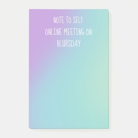 「自己への注意おもしろい」 ポストイット (正面)