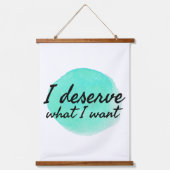 自己やる気を起こさせることわざを愛す気にる 吊り下げ型タペストリー (正面)