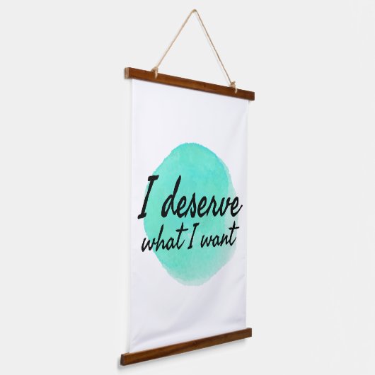 自己やる気を起こさせることわざを愛す気にる 吊り下げ型タペストリー (傾斜あり)