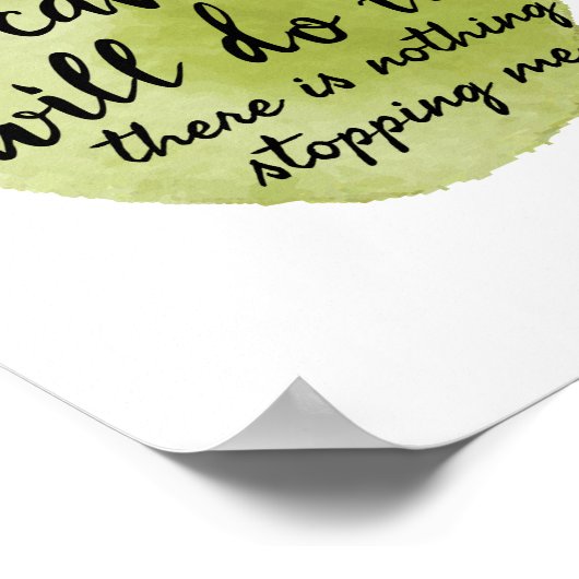 自己やる気を起こさせることわざ気に ポスター (角)