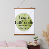 自己やる気を起こさせることわざ気に 吊り下げ型タペストリー (寝室)