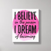 自己やる気を起こさせるを愛す気にる キャンバスプリント (正面)