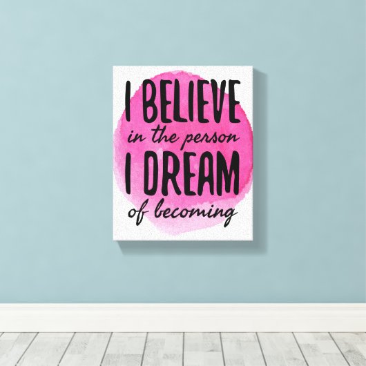 自己やる気を起こさせるを愛す気にる キャンバスプリント (インサイチュ (ウッドフロア))