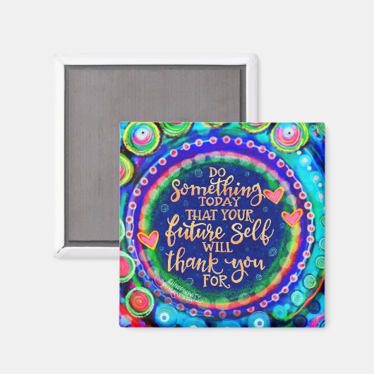 自己やる気を起こさせる引用文カラフル吸光度 マグネット (正面/裏面)