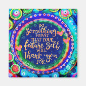 自己やる気を起こさせる引用文カラフル吸光度 マグネット (正面)