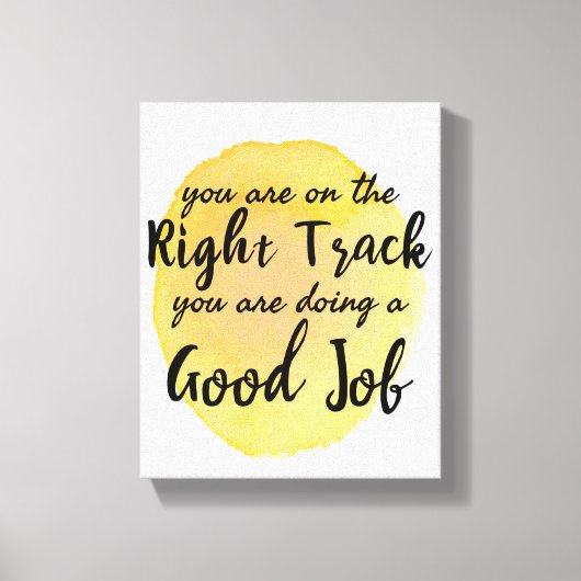 自己やる気を起こさせる引用文気に キャンバスプリント (正面)