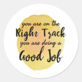 自己やる気を起こさせる引用文気に ラウンドシール (正面)