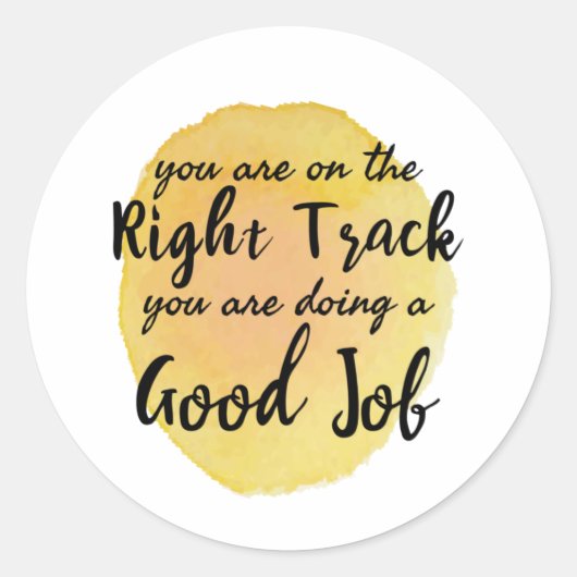 自己やる気を起こさせる引用文気に ラウンドシール (正面)