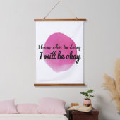 自己やる気を起こさせる引用文気に 吊り下げ型タペストリー (寝室)