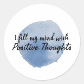 自己やる気を起こさせる引用文 ラウンドシール (正面)