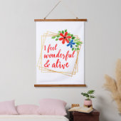 自己やる気を起こさせる愛と人生の肯定 吊り下げ型タペストリー (寝室)