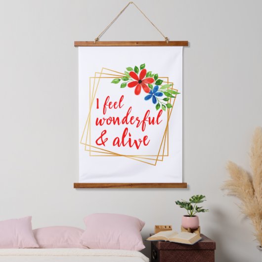 自己やる気を起こさせる愛と人生の肯定 吊り下げ型タペストリー (寝室)