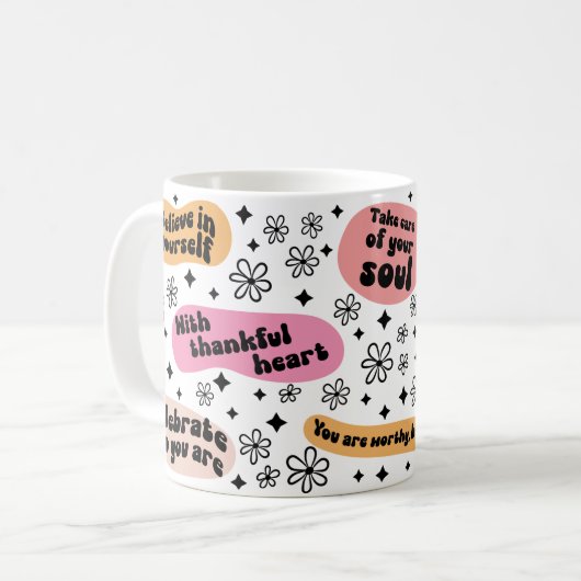 自己やる気を起こさせる愛 コーヒーマグカップ (正面左)