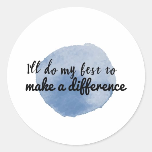 自己やる気を起こさせる感謝の肯定 ラウンドシール (正面)