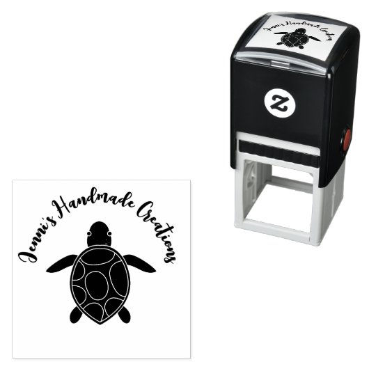 自己インキで作ったウミガメ セルフインキングスタンプ (インサイチュ)
