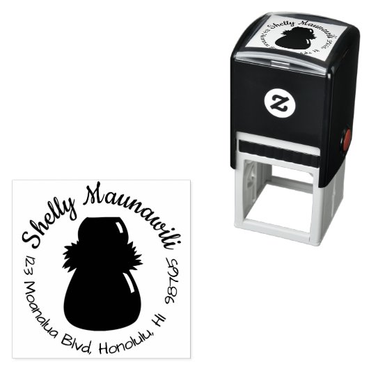 自己インキングハワイアン差出人住所スタンプIpuフラ セルフインキングスタンプ (インサイチュ)