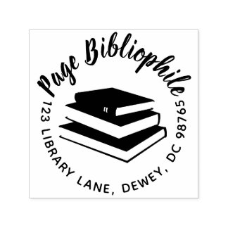 自己インキング丸差出人住所スタンプ本愛好家 セルフインキングスタンプ