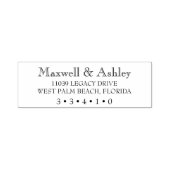 自己インク差出人住所スタンプ名門私立校風の、 セルフインキングスタンプ (デザイン)