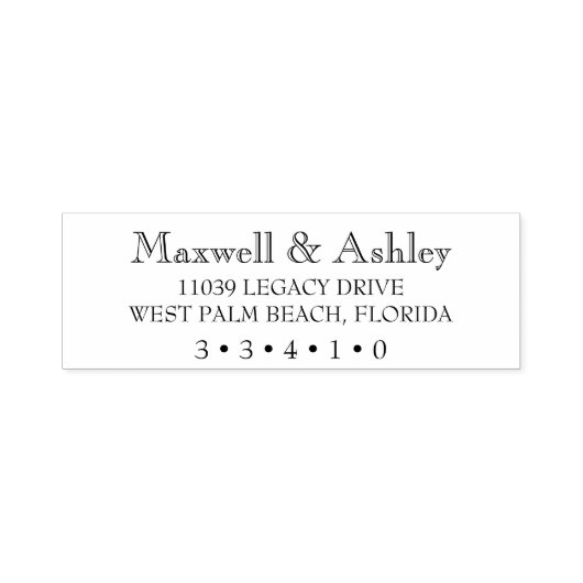 自己インク差出人住所スタンプ名門私立校風の、 セルフインキングスタンプ (デザイン)