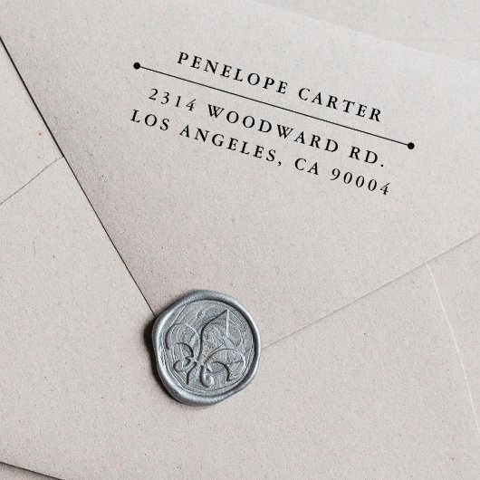 自己インク差出人住所スタンプ「クラシック」 セルフインキングスタンプ